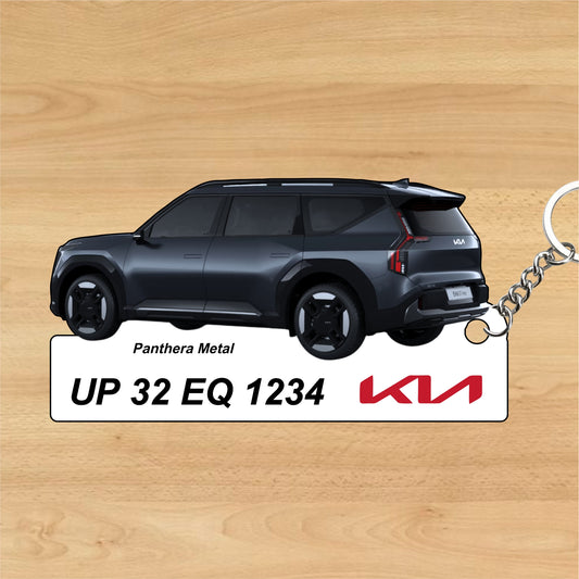 EV9 - Personalized Kia Car Keychain - Wood, Acrylic, Metal Printed