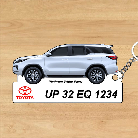 Fortuner - Personalized Toyota Keychain - Wood, Acrylic, Metal Printed