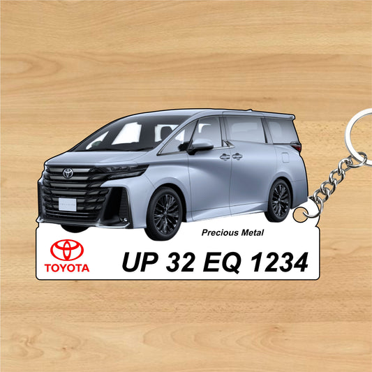 Vellfire - Personalized Toyota Keychain - Wood, Acrylic, Metal Printed