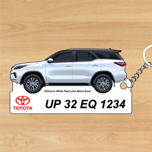 Fortuner Legender- Personalized Toyota Keychain - Wood, Acrylic, Metal Printed
