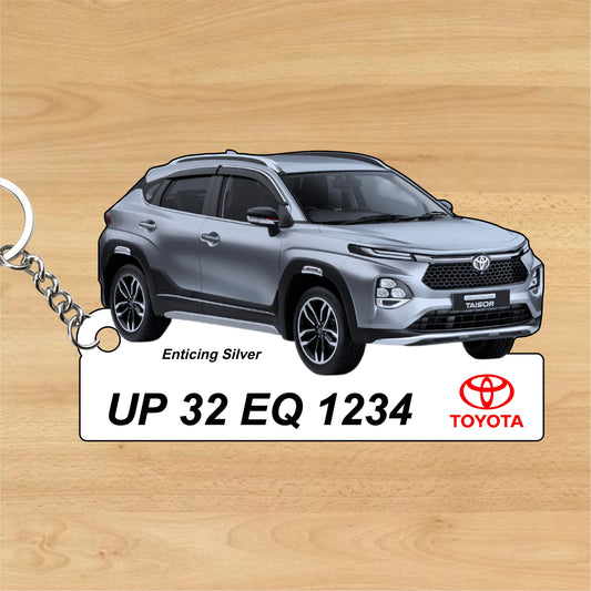 Taisor (Urban Cruiser) - Personalized Toyota Keychain - Wood, Acrylic, Metal Printed