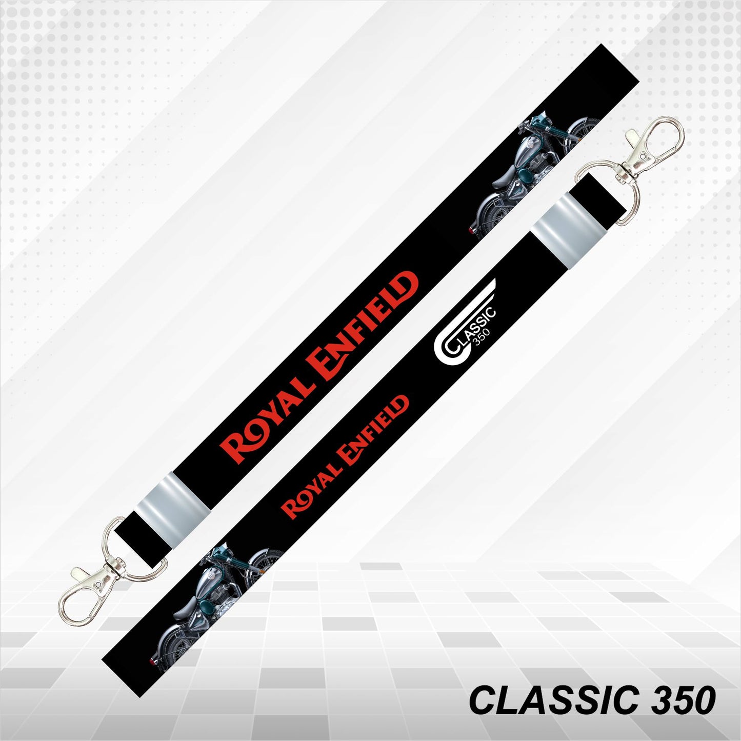 Classic 350 - 2024 - Personalized Printed Lanyard keychain Holder Multicolored (20mm)