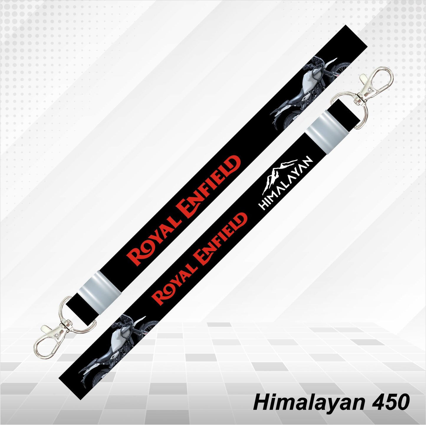 New Himalayan 450 -Personalized Printed Lanyard keychain Holder Multicolored (20mm)