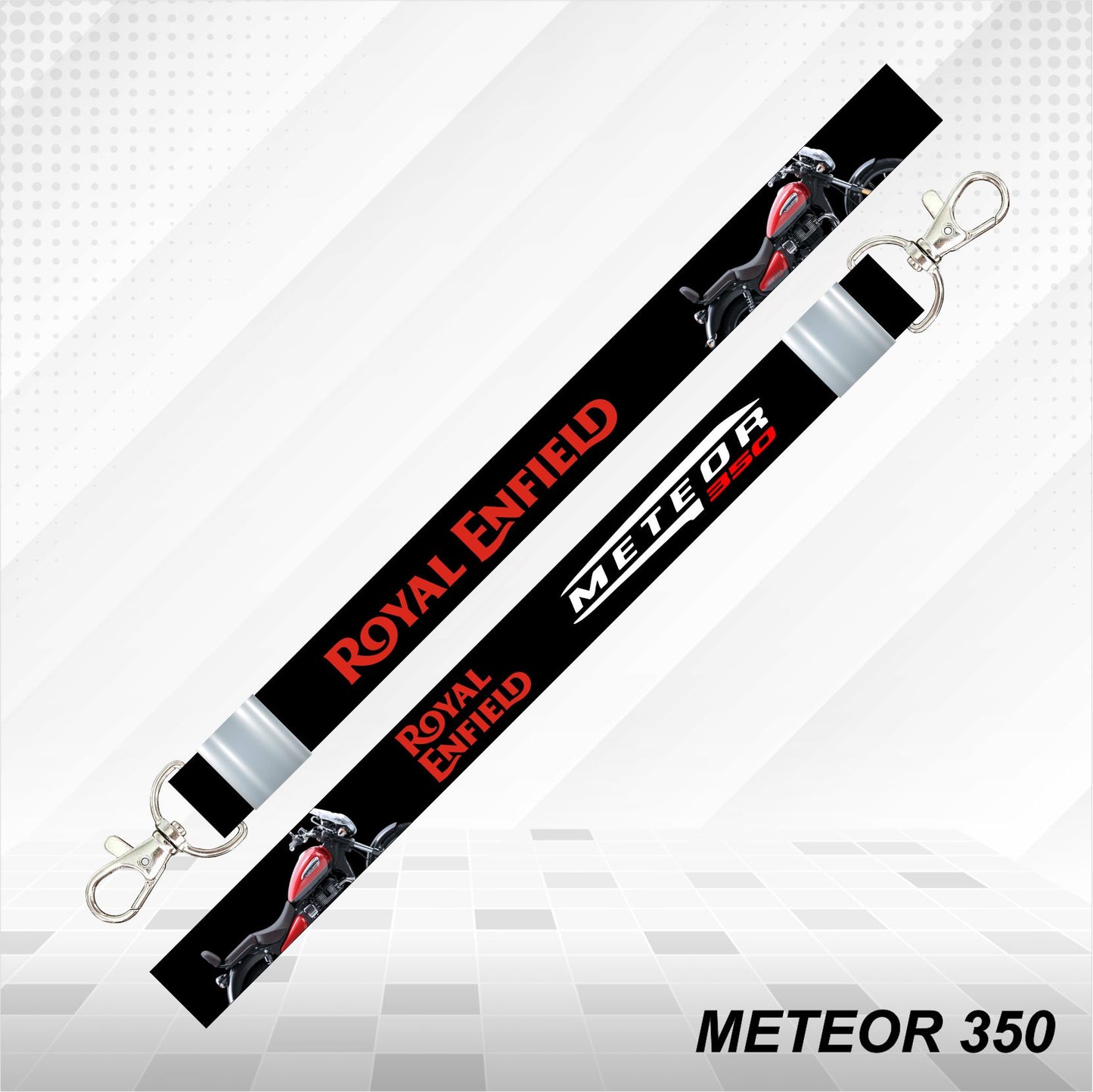 Meteor 350 - Personalized Printed Lanyard keychain Holder Multicolored (20mm)