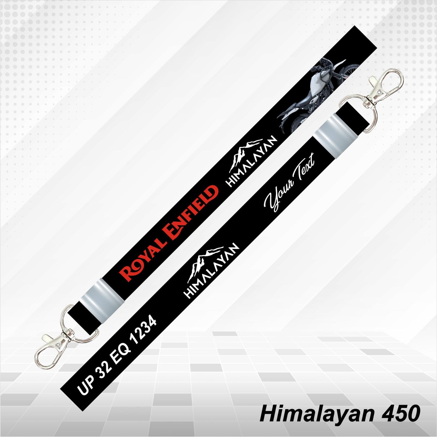 New Himalayan 450 -Personalized Printed Lanyard keychain Holder Multicolored (20mm)