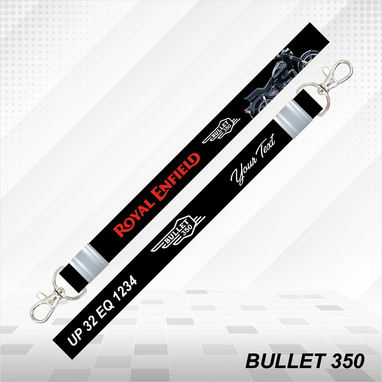 Bullet 350 - Personalized Printed Lanyard keychain Holder Multicolored (20mm)