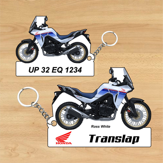 TRANSALP - Personalized Honda Keychain - Wood, Acrylic, Metal Printed