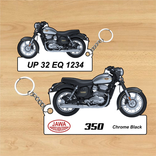 Jawa 350 - Personalized Jawa Keychain - Wood, Acrylic, Metal Printed