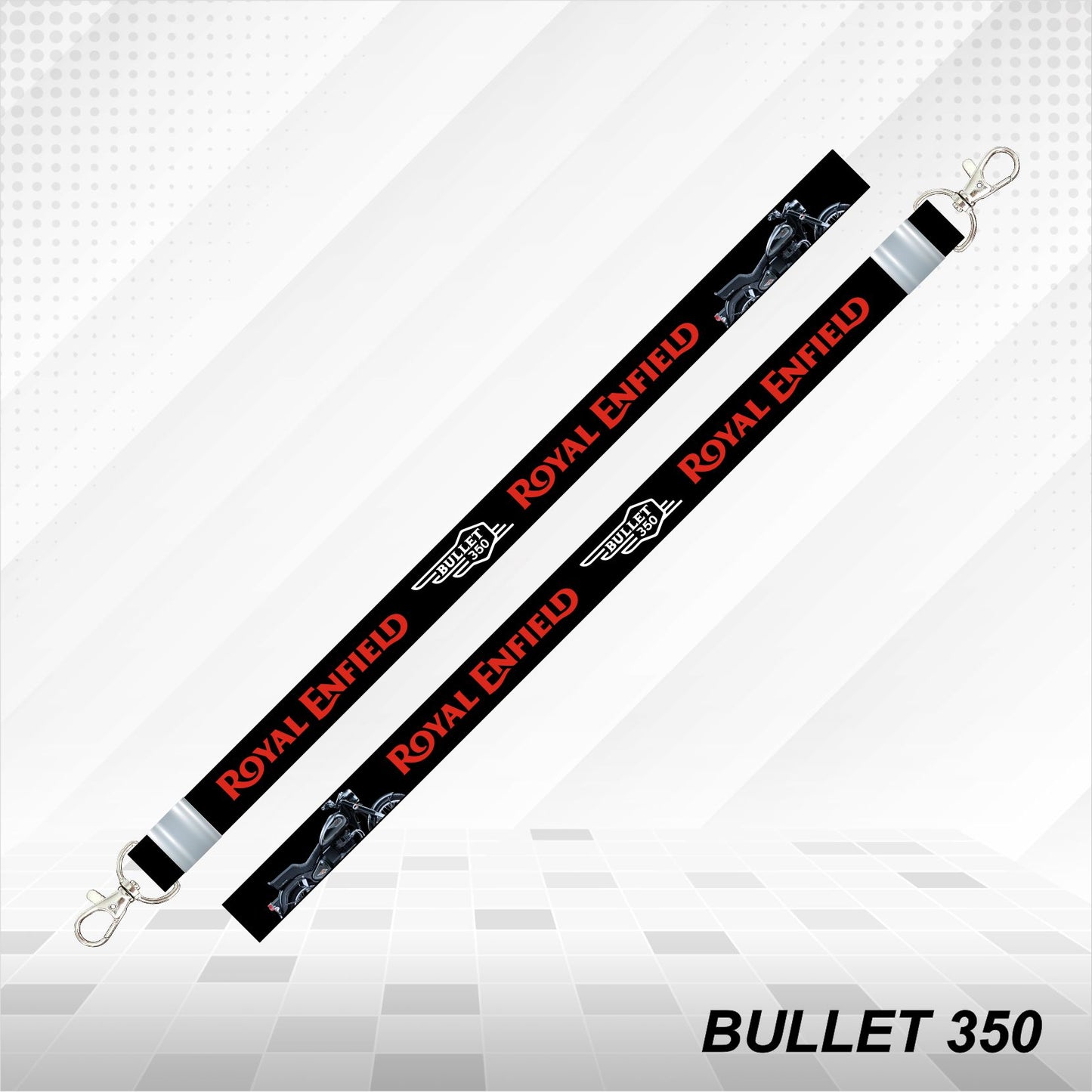 Bullet 350 - Personalized Printed Lanyard keychain Holder Multicolored (20mm)