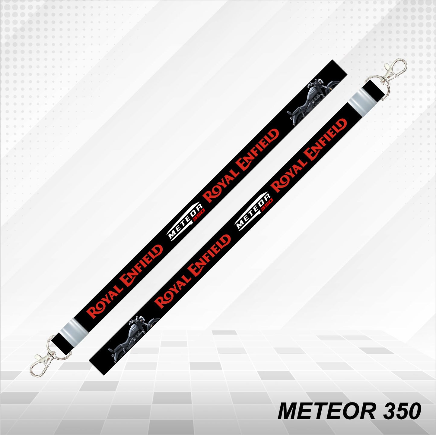 Meteor 350 - Personalized Printed Lanyard keychain Holder Multicolored (20mm)