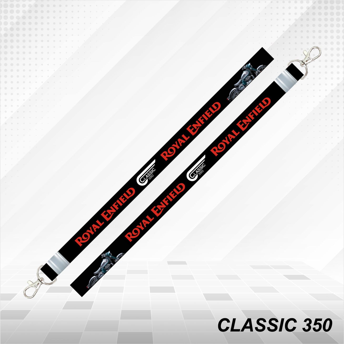 Classic 350 - 2024 - Personalized Printed Lanyard keychain Holder Multicolored (20mm)