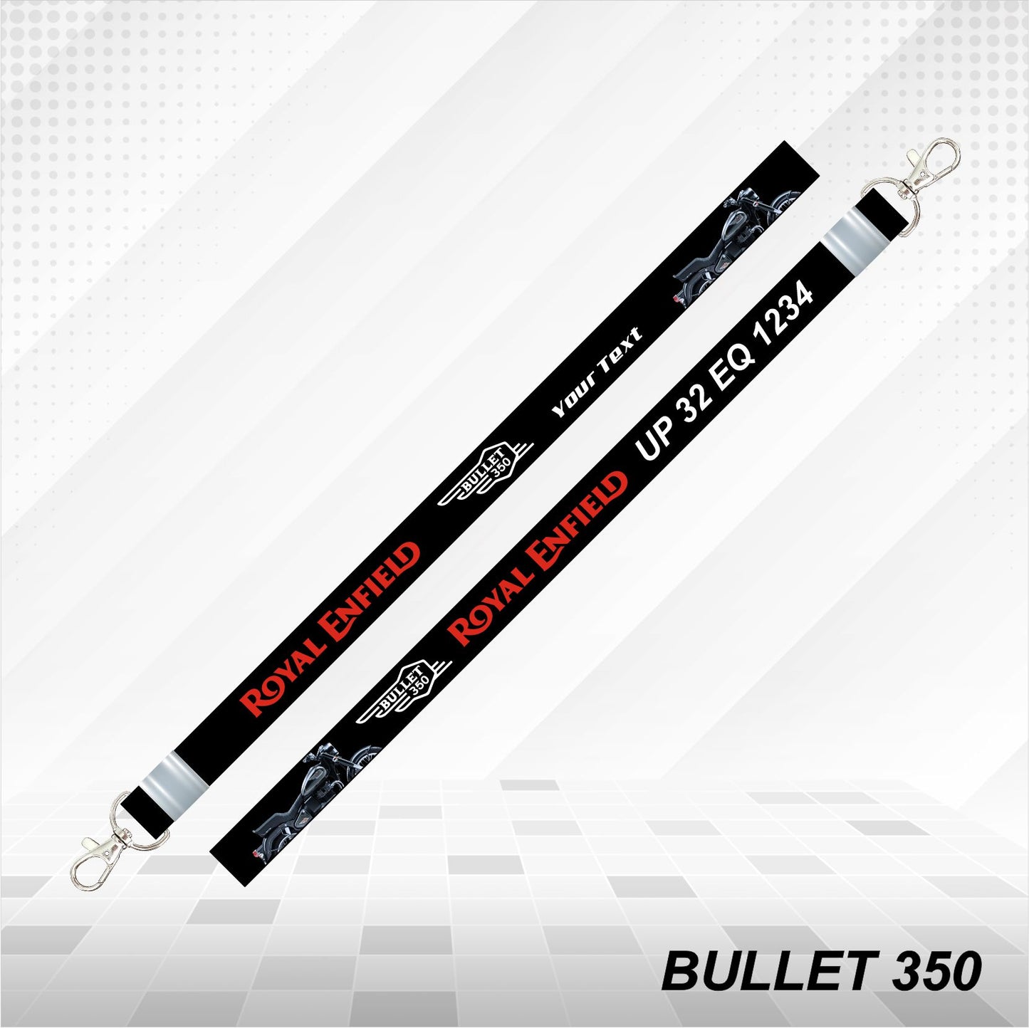 Bullet 350 - Personalized Printed Lanyard keychain Holder Multicolored (20mm)