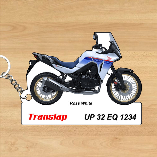 TRANSALP - Personalized Honda Keychain - Wood, Acrylic, Metal Printed