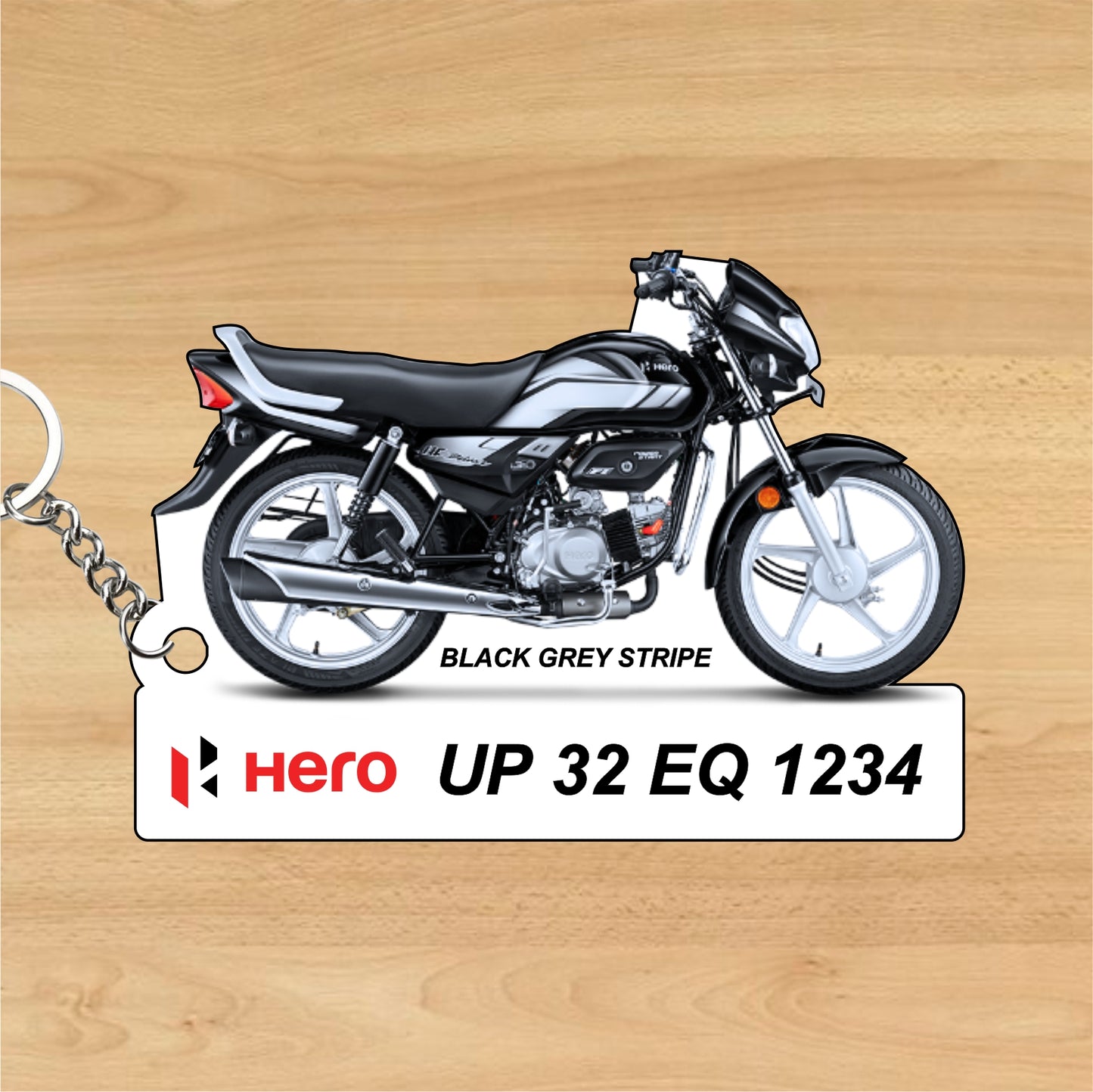 Hero HF Deluxe - Personalized Hero Keychain - Wood, Acrylic, Metal Printed