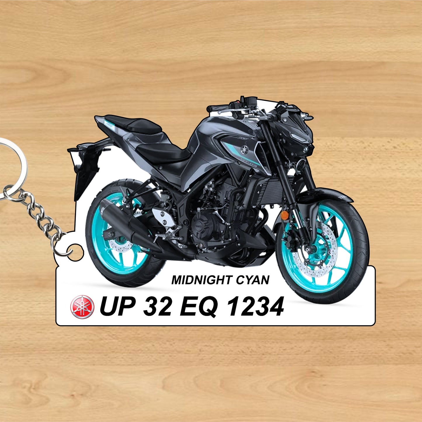 MT-03 - Personalized Yamaha Keychain - Wood, Acrylic, Metal Printed