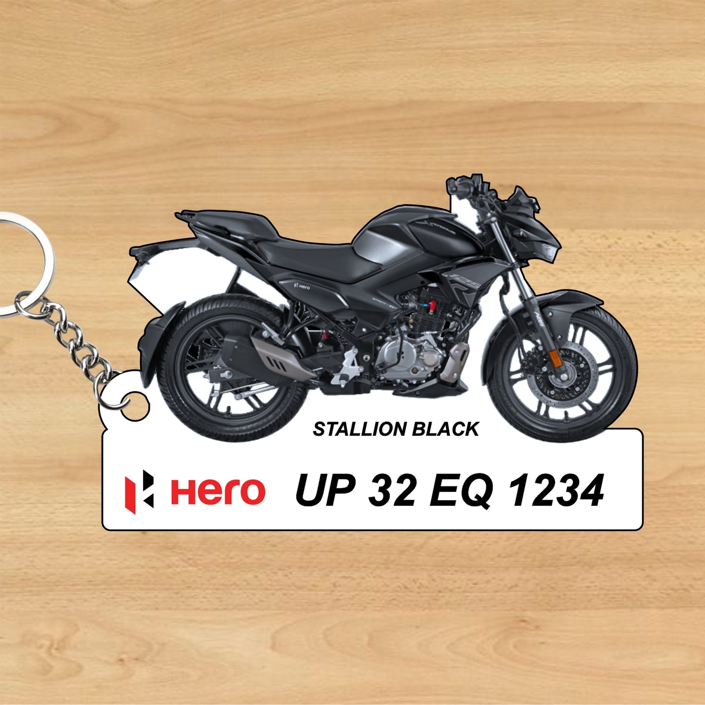 Hero Xtreme 125R - Personalized Hero Keychain - Wood, Acrylic, Metal Printed