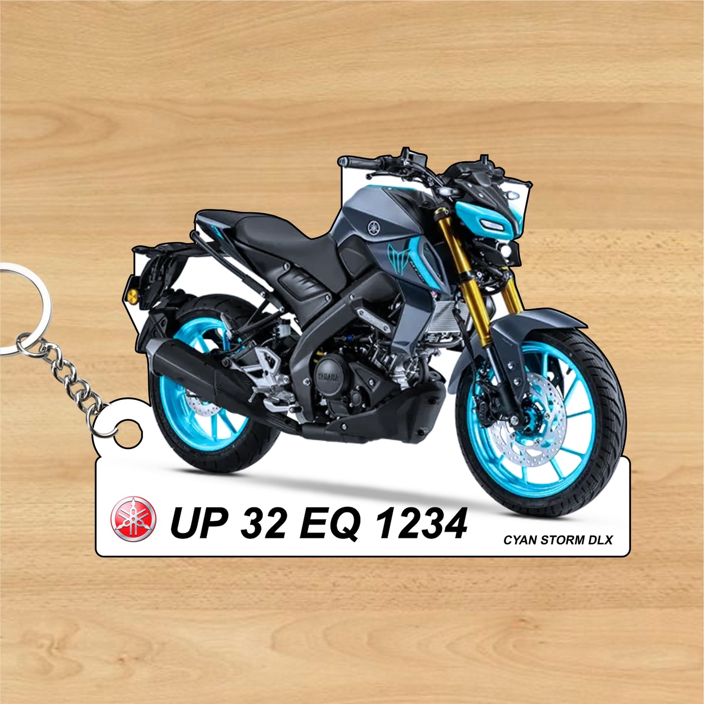 MT-15 Ver 2.0 - Personalized Yamaha Keychain - Wood, Acrylic, Metal Printed