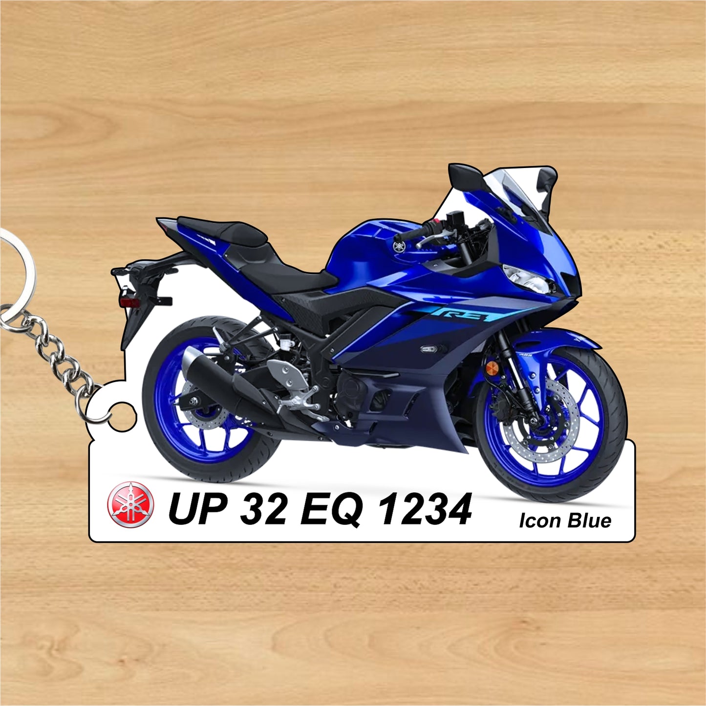 R3 - Personalized Yamaha Keychain - Wood, Acrylic, Metal Printed