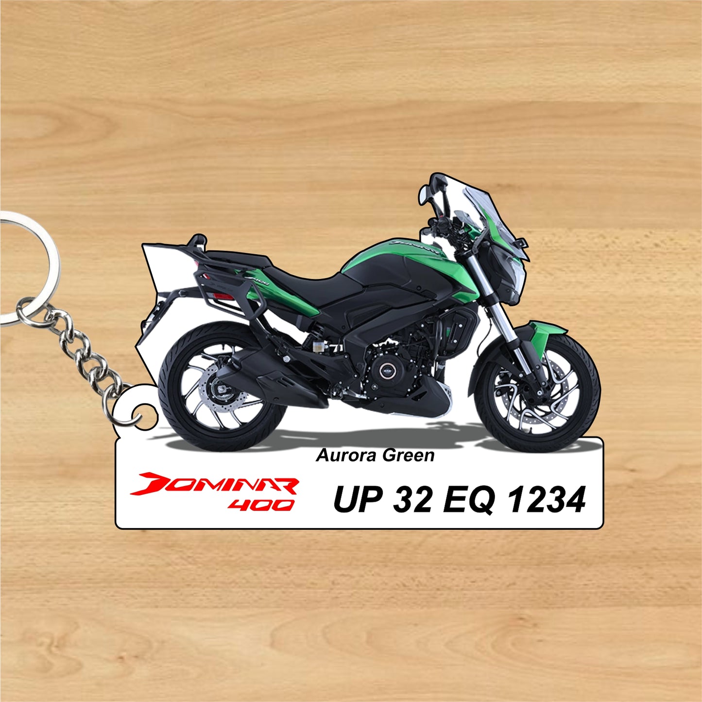 Dominar 400 - Personalized Bajaj Keychain - Wood, Acrylic, Metal Printed