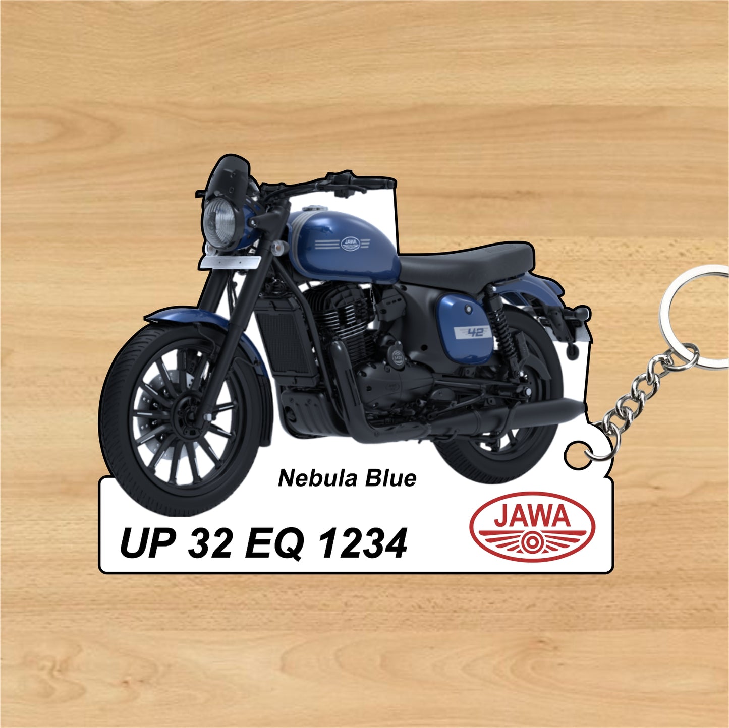 Jawa 42 (New) - Personalized Jawa Keychain - Wood, Acrylic, Metal Printed