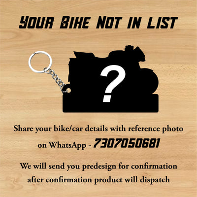 Personalized Bike or Car Keychain - Your Bike Brand Name and Model - Wood, Acrylic, Metal Printed