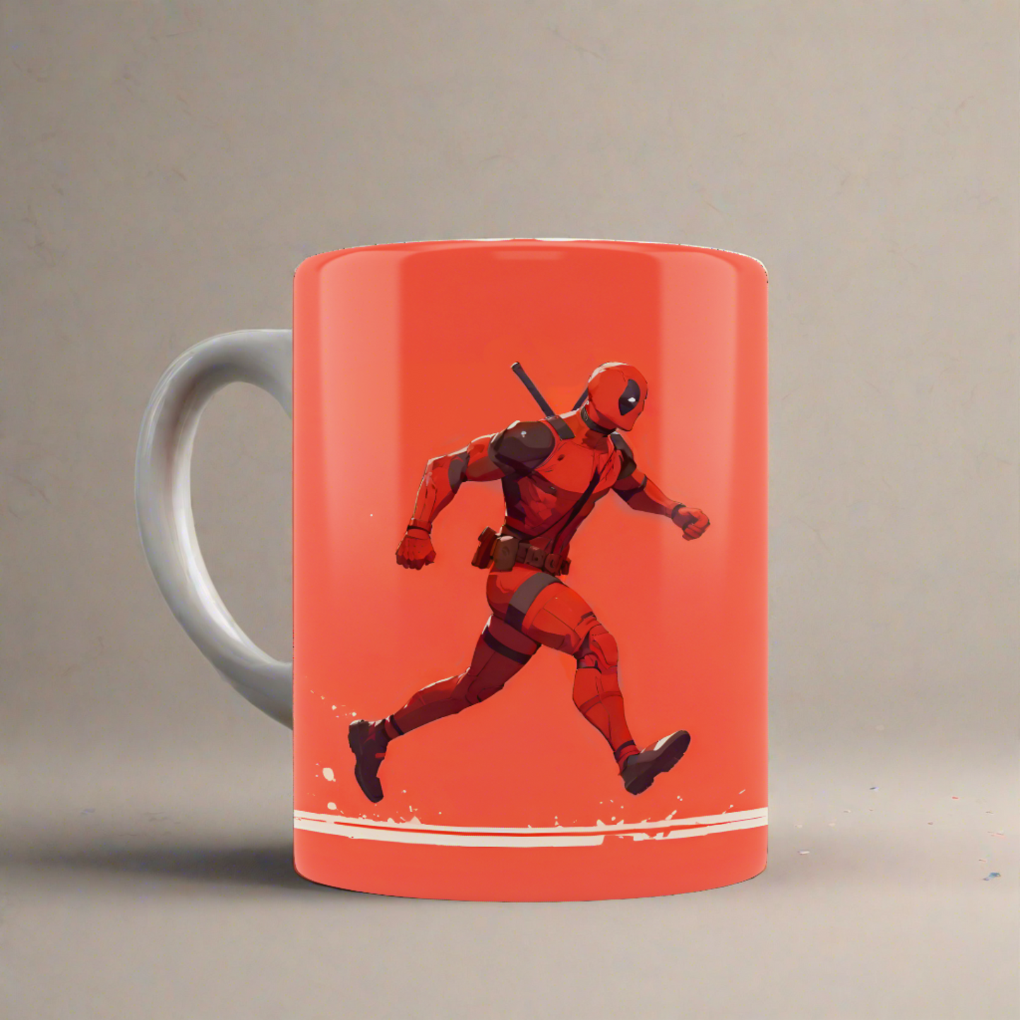 Deadpool Minimalistic Limited Edition Printed Ceramic Mug + Keychain Combo