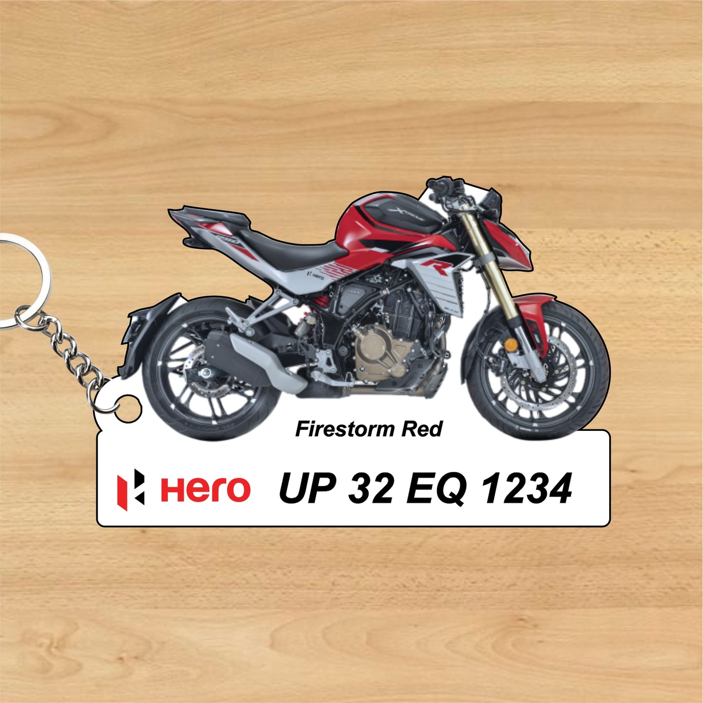 Hero Xtreme 250R - Personalized Hero Keychain - Wood, Acrylic, Metal Printed
