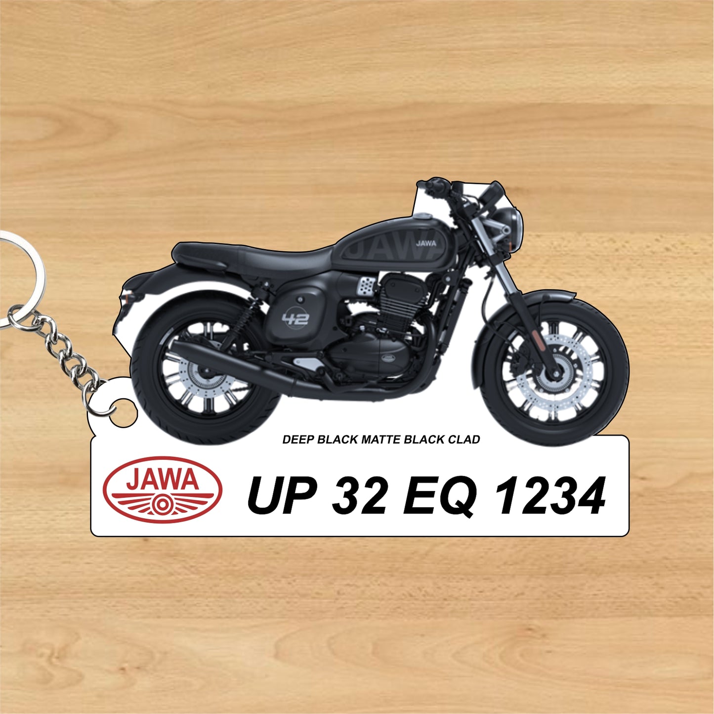 Jawa 42 FJ - Personalized Jawa Keychain - Wood, Acrylic, Metal Printed