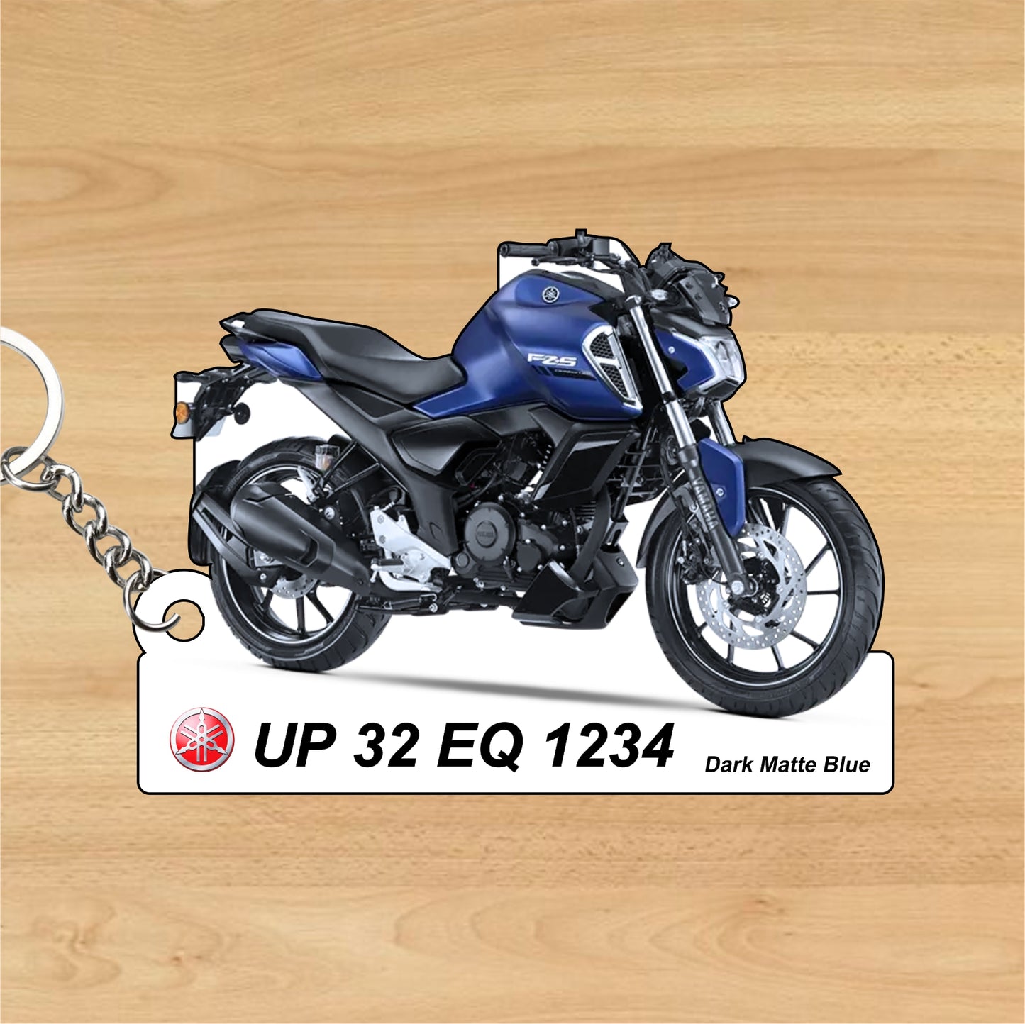 FZ-S Fi Ver 4.0 - Personalized Yamaha Keychain - Wood, Acrylic, Metal Printed