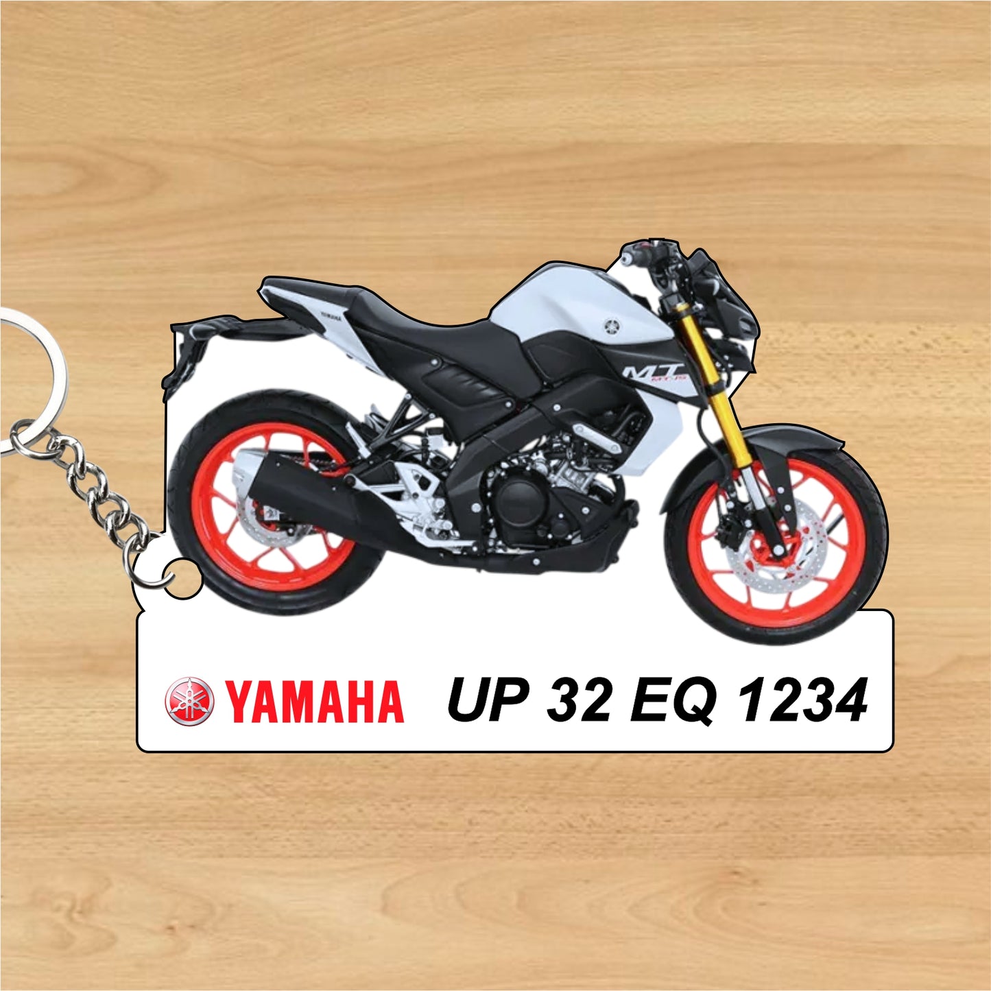 MT-15 Ver 1.0 - Personalized Yamaha Keychain - Wood, Acrylic, Metal Printed