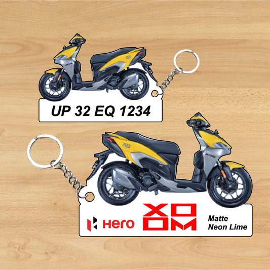 Hero Xoom 125 - Personalized Hero Keychain - Wood, Acrylic, Metal Printed