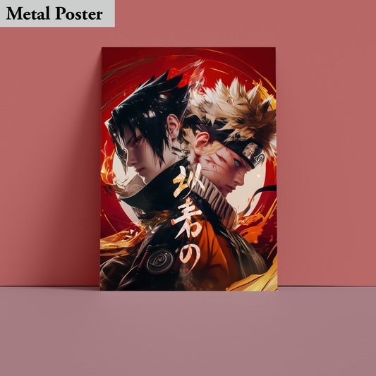 Metal Poster - Anime- Naruto Vs Sasuke Vengeance