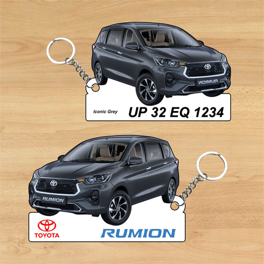 Rumion - Personalized Toyota Keychain - Wood, Acrylic, Metal Printed