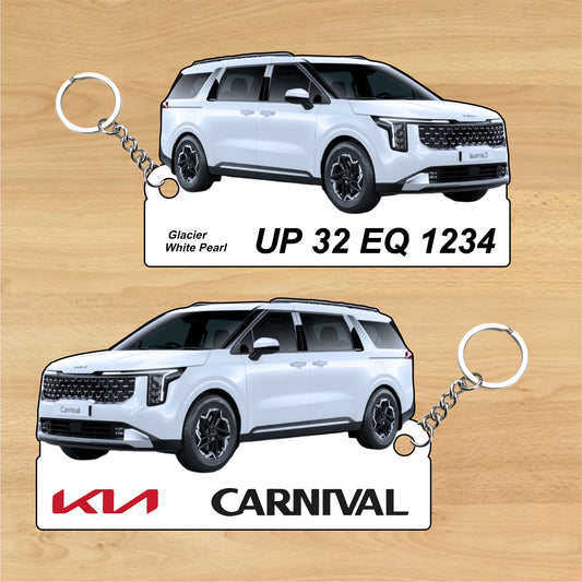 Carnival - Personalized Kia Car Keychain - Wood, Acrylic, Metal Printed