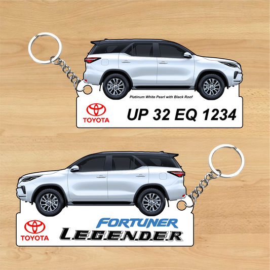 Fortuner Legender- Personalized Toyota Keychain - Wood, Acrylic, Metal Printed