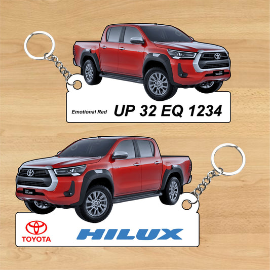 Hilux - Personalized Toyota Keychain - Wood, Acrylic, Metal Printed
