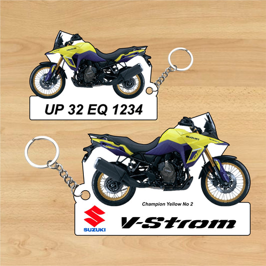V-STROM 800 DE - Personalized Suzuki Keychain - Wood, Acrylic, Metal Printed