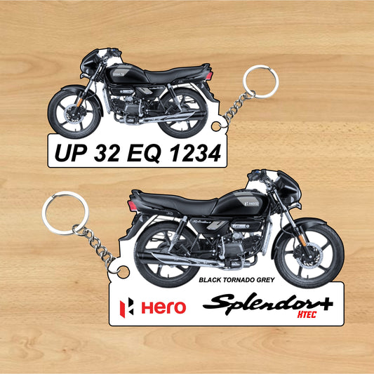 Hero Splendor+ Xtec - Personalized Hero Keychain - Wood, Acrylic, Metal Printed