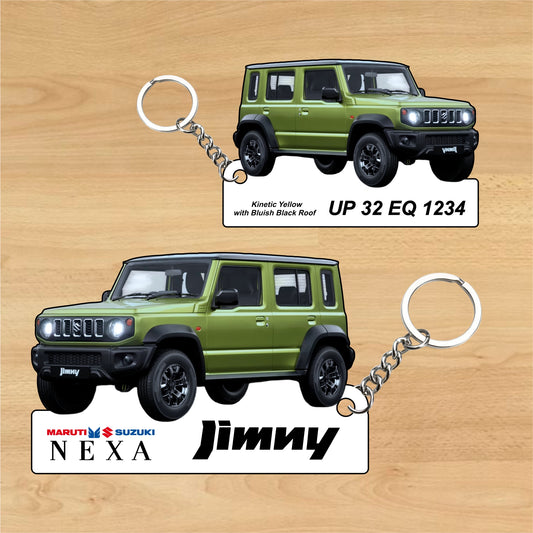Jimny - Personalized  Maruti Suzuki Nexa Keychain - Wood, Acrylic, Metal Printed