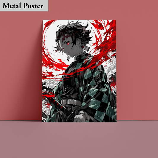 Metal Poster - Anime- Tanjiro Kamado Demon Slayer