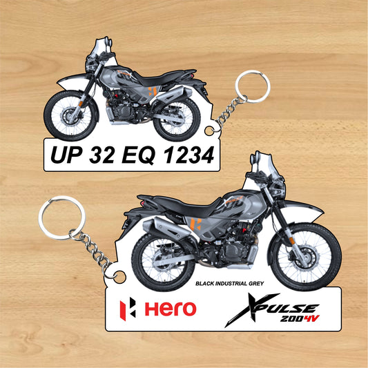 Hero XPULSE 200 4V - Personalized Hero Keychain - Wood, Acrylic, Metal Printed