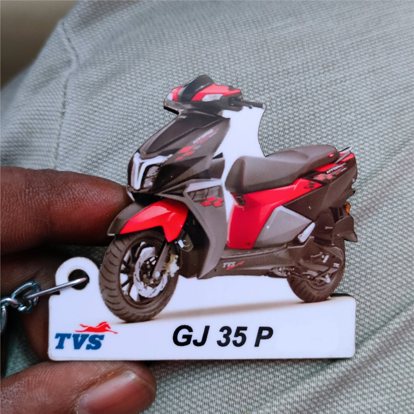 TVS Ntorq - Personalized TVS Keychain - Wood, Acrylic, Metal Printed