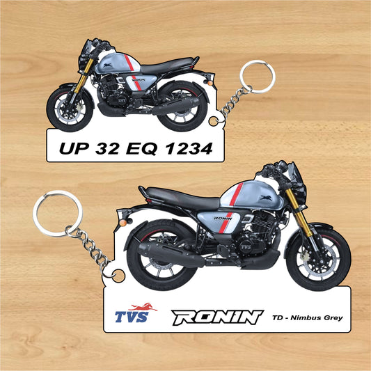 TVS Ronin - Personalized TVS Keychain - Wood, Acrylic, Metal Printed