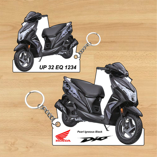 Dio - Personalized Honda Keychain - Wood, Acrylic, Metal Printed
