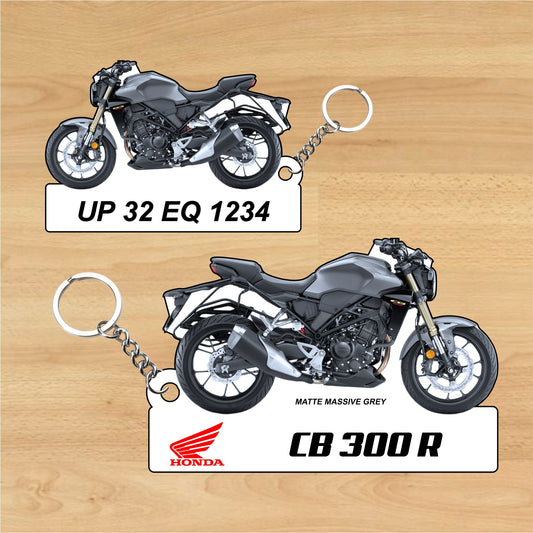 CB 300 R - Personalized Honda Keychain - Wood, Acrylic, Metal Printed