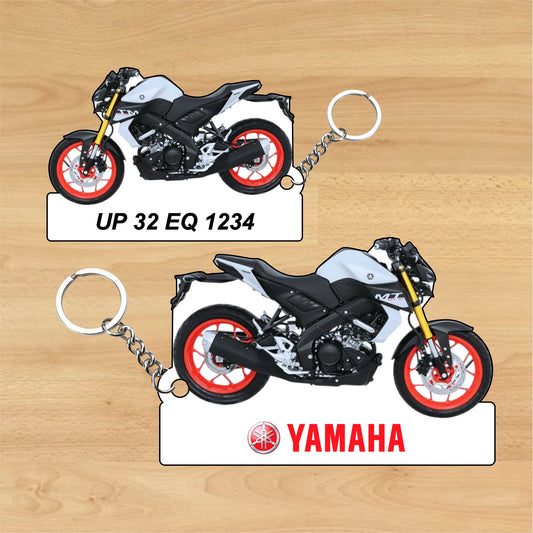 MT-15 Ver 1.0 - Personalized Yamaha Keychain - Wood, Acrylic, Metal Printed