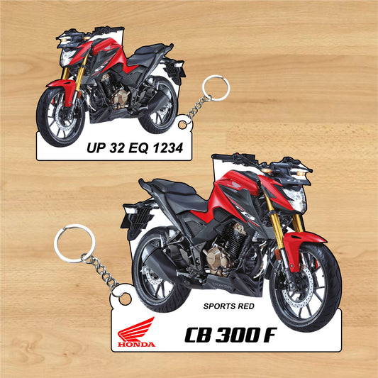 CB 300 F - Personalized Honda Keychain - Wood, Acrylic, Metal Printed