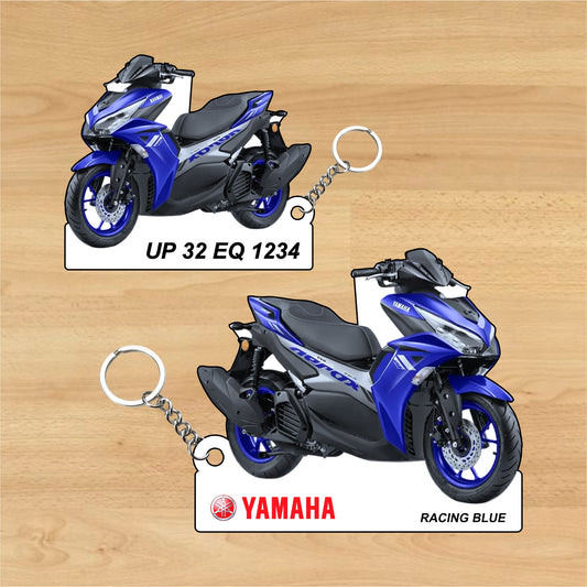 Aerox 155 Version S - Personalized Yamaha Keychain - Wood, Acrylic, Metal Printed