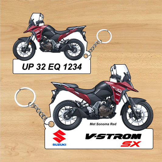 V-STROM SX - Personalized Suzuki Keychain - Wood, Acrylic, Metal Printed