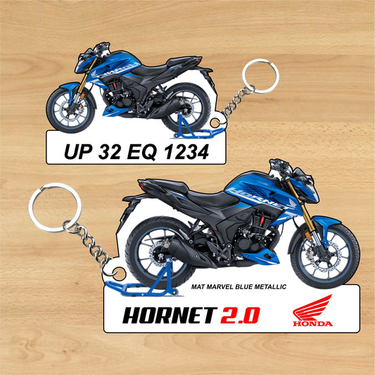 Hornet 2.0 - Personalized Honda Keychain - Wood, Acrylic, Metal Printed